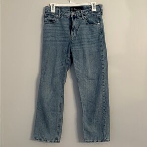 GAP Light Blue Supersoft Relaxed Straight Crop Jeans